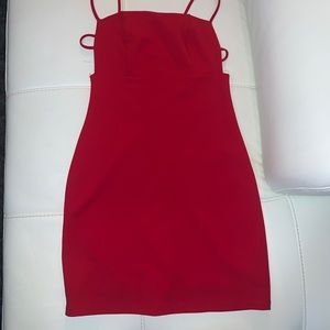 Mini red dress